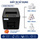 M&aacute;y in bill Wifi QPrinter QP-840W sử dụng giấy in nhiệt K80x80mm, K80x65mm v&agrave; K80x45mm, ph&ugrave; hợp với nhiều nhu cầu sử dụng kh&aacute;c nhau.